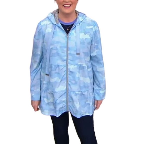 zuda Hooded Rain Coat with Knit Lining - Picture 1 of 6